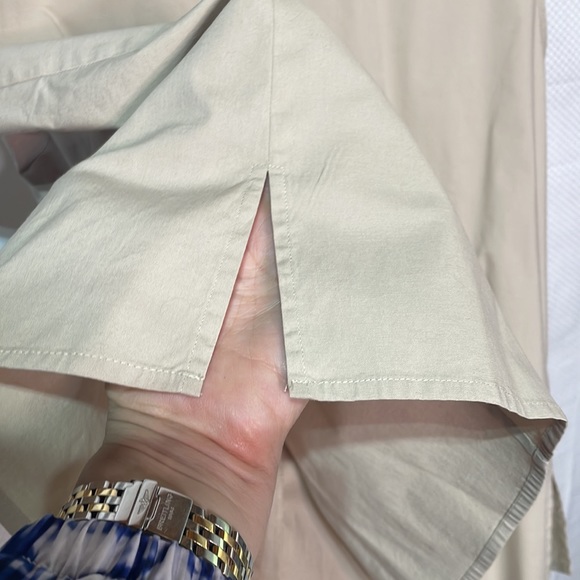 Notations 3x tan sleeveless button down blouse shaped fit like new euc - Picture 8 of 10